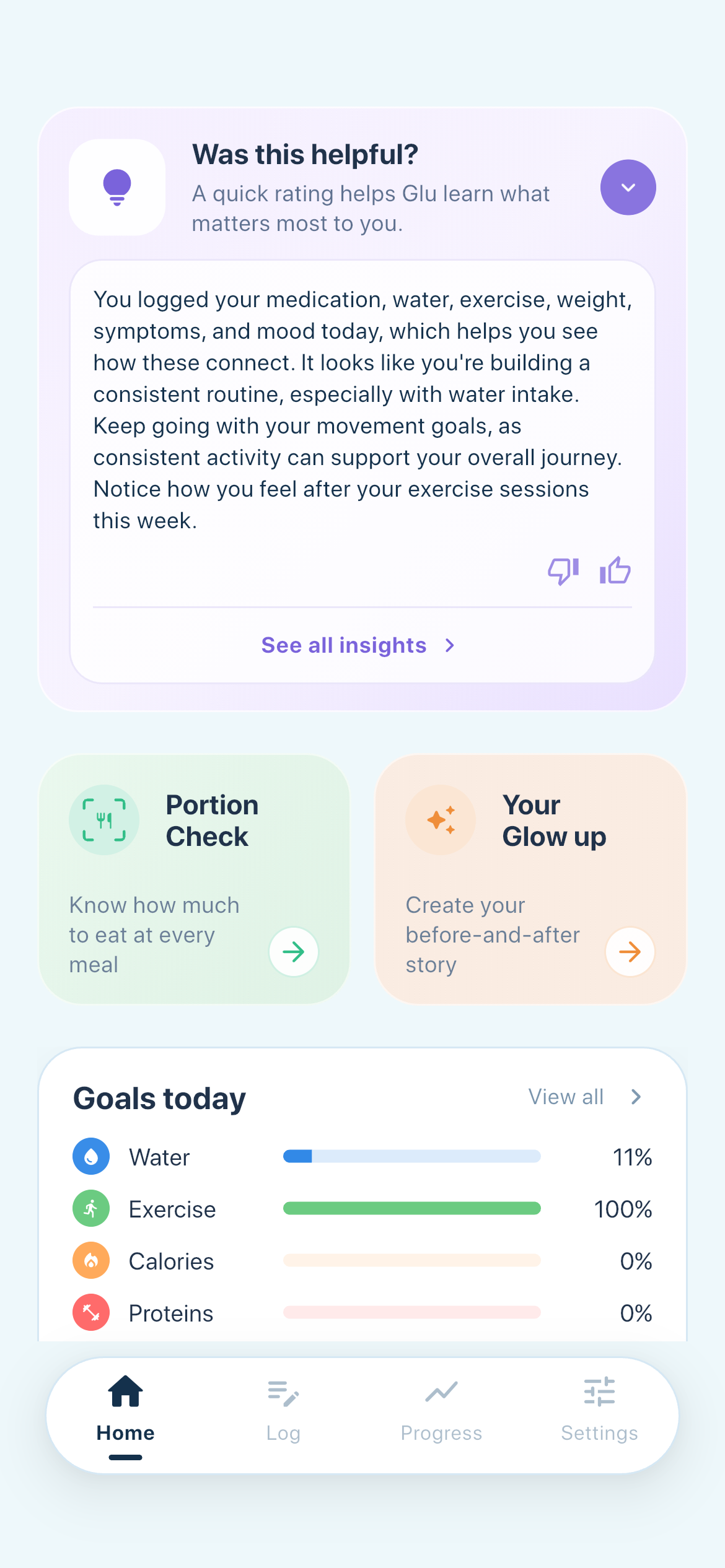 Glu journey insight screen