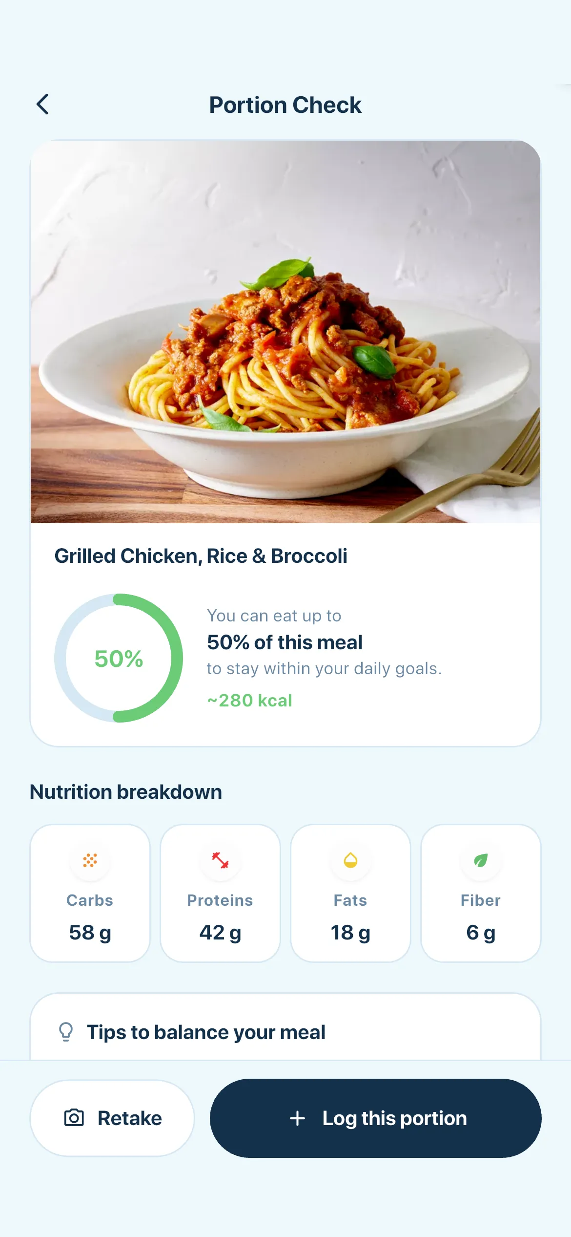 Glu portion check screen
